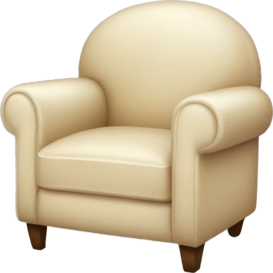 Cream colored chair emoji