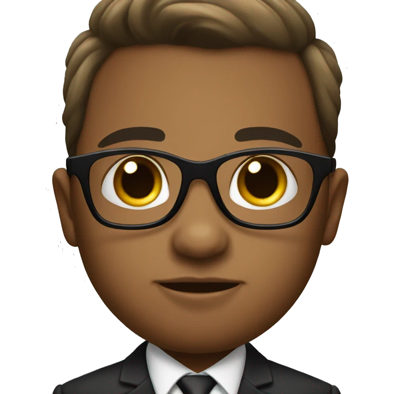 baby boss in the suit and black glasses  emoji