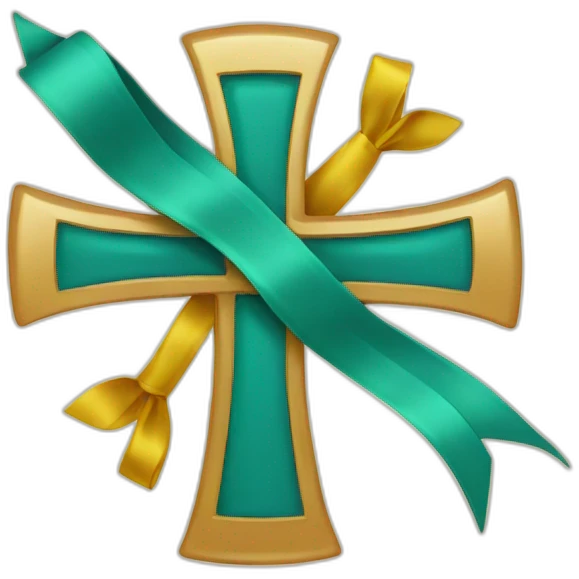 protestant Cross & Ribbon emoji