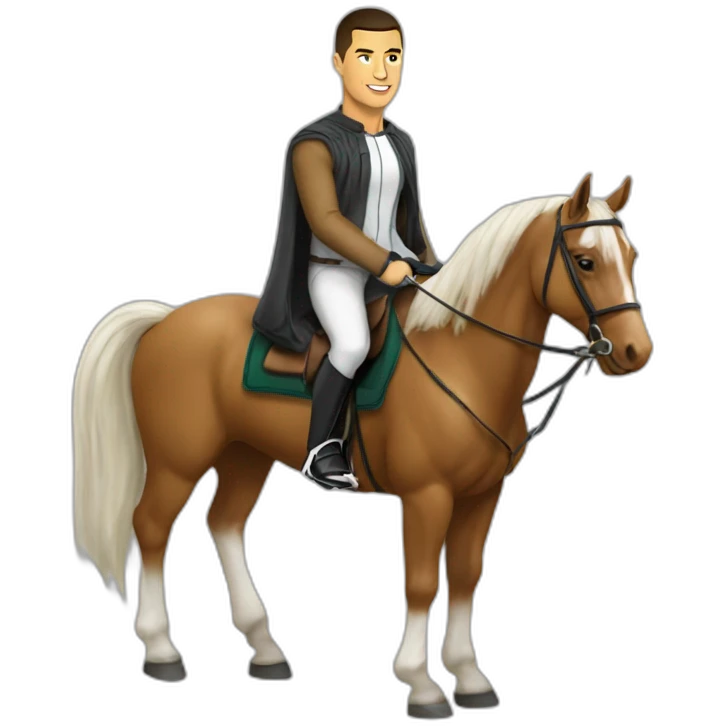 Ronaldo sur un cheval  emoji
