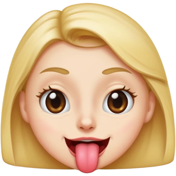 Wide eye wink with tongue emoji