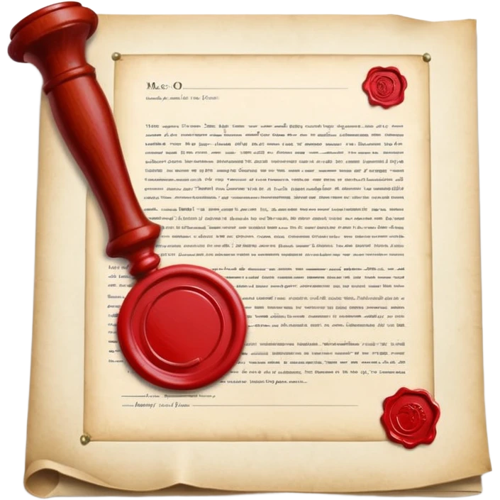 thumbnail picture mac os, white document physical written paper, red wax mark elegant emoji