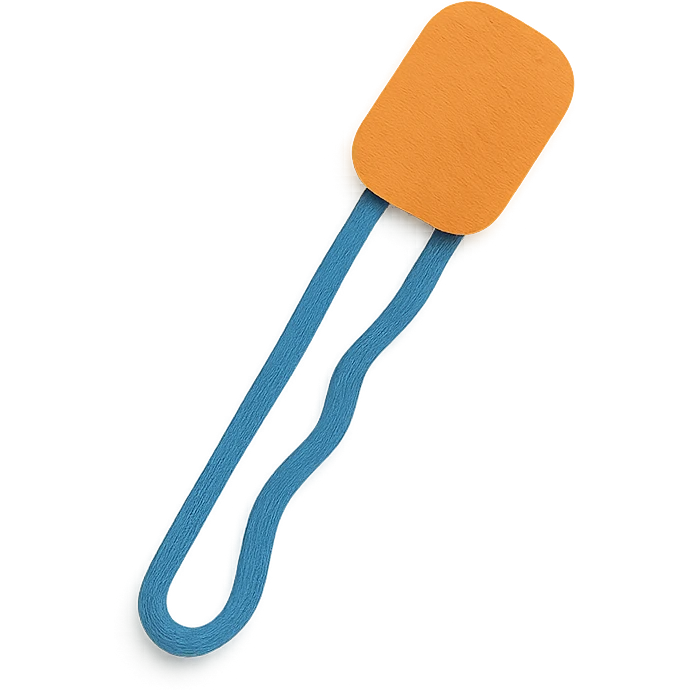 a hairpin, paper craft style emoji