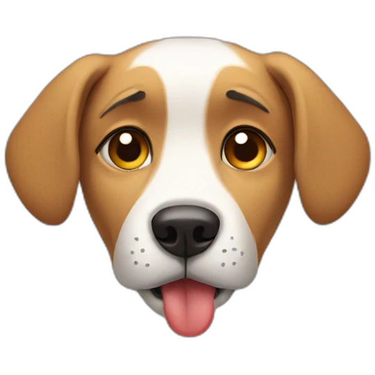 crying dog emoji
