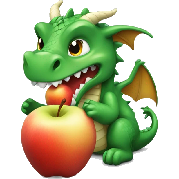 dragon eating apple emoji
