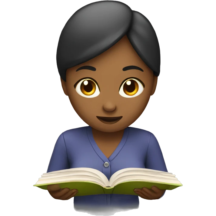 Woman reading and working emoji