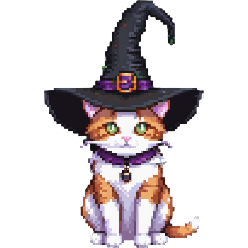 Witch cat emoji