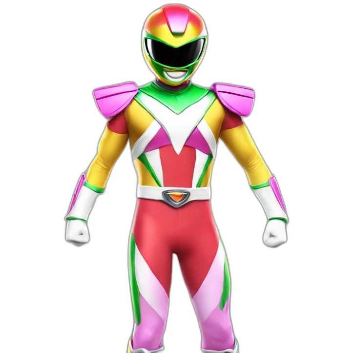 rainbow Power ranger full body emoji