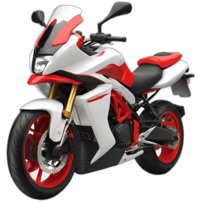 Moto super motars rouge et blanche emoji