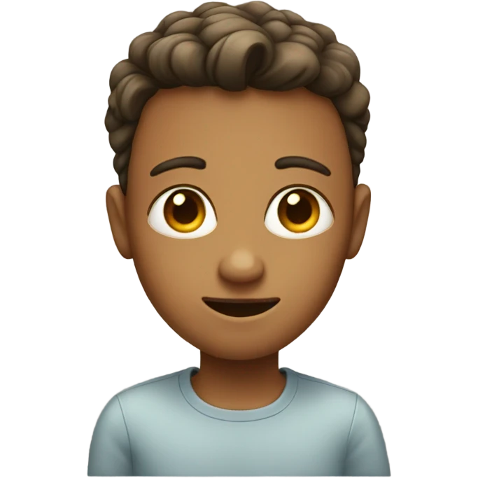 Boy with big head emoji