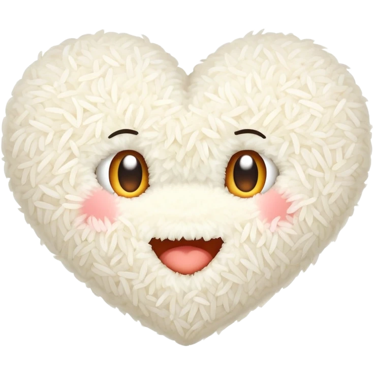 A heart of rice emoji