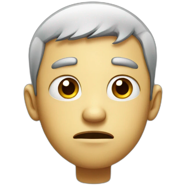 a cartoon character with a sad look on his face emoji