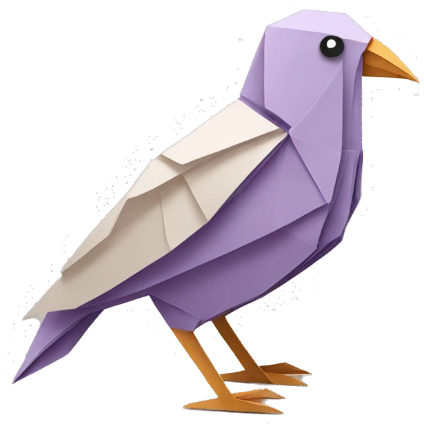 bird paper origami emoji