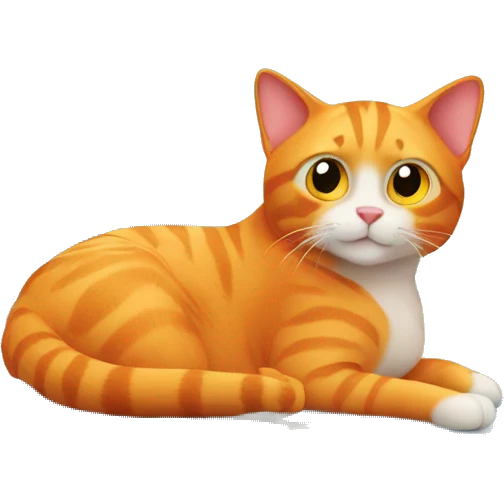 Orange cat on vacation  emoji
