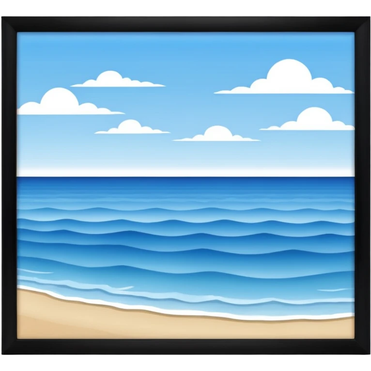 view from a white window - sea emoji