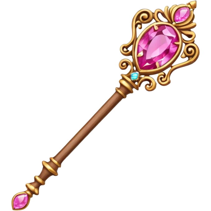 magic wand with pink gem emoji
