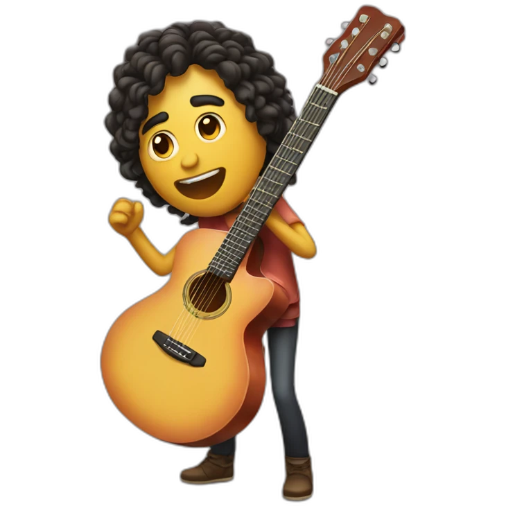 guitarra cantante emoji