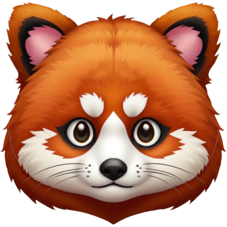 A red panda with serious eyes. emoji
