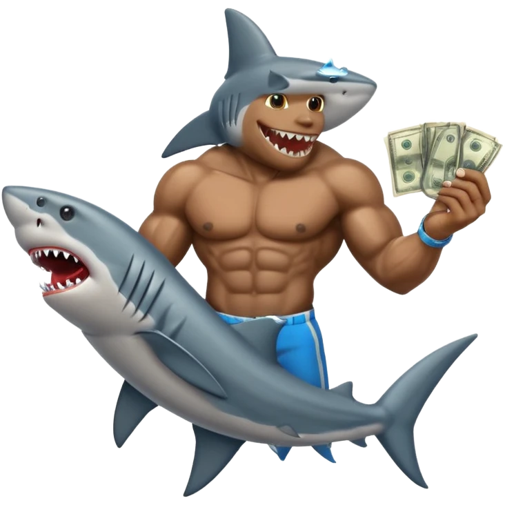 Shark with money emoji