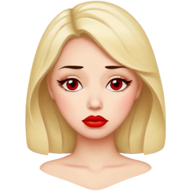 Cocuette sad face with teary eyes emoji