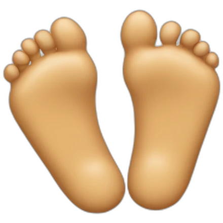 Des pieds en éventail emoji