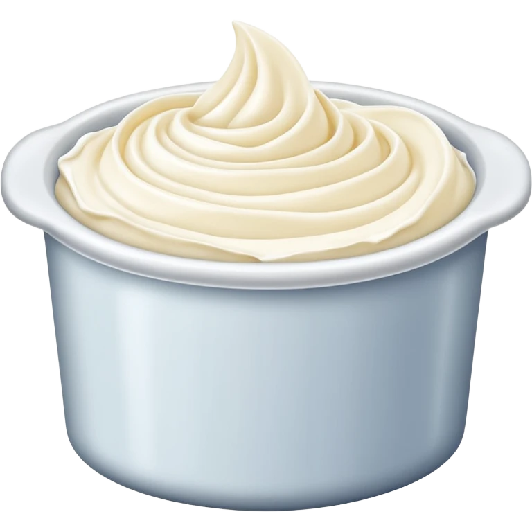 a tub of cream cheese, simple, clear emoji