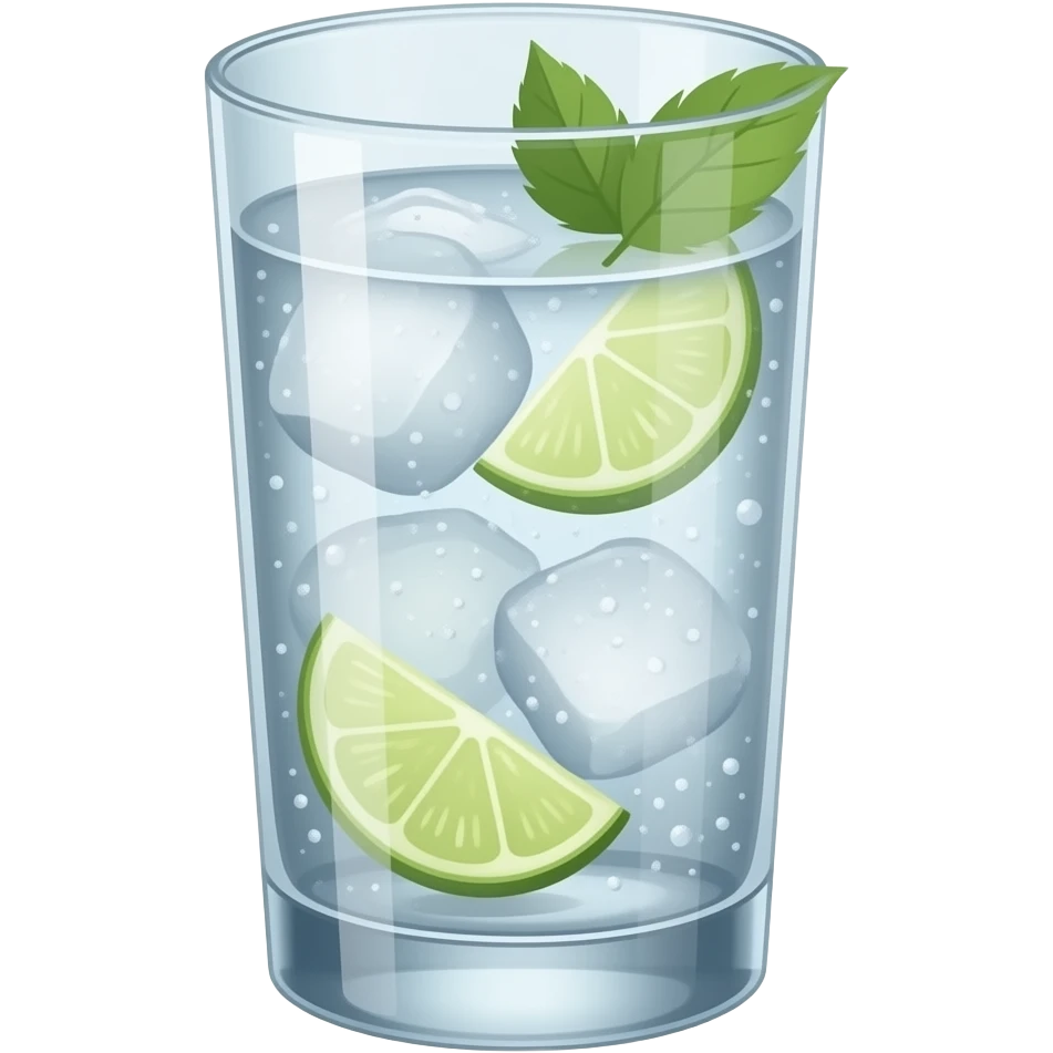 Gin tónico em copo alto emoji