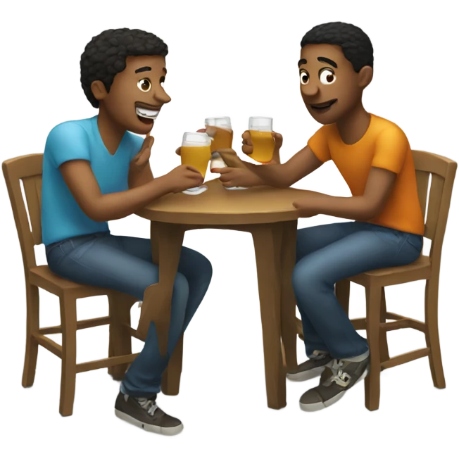Friends drinking  emoji