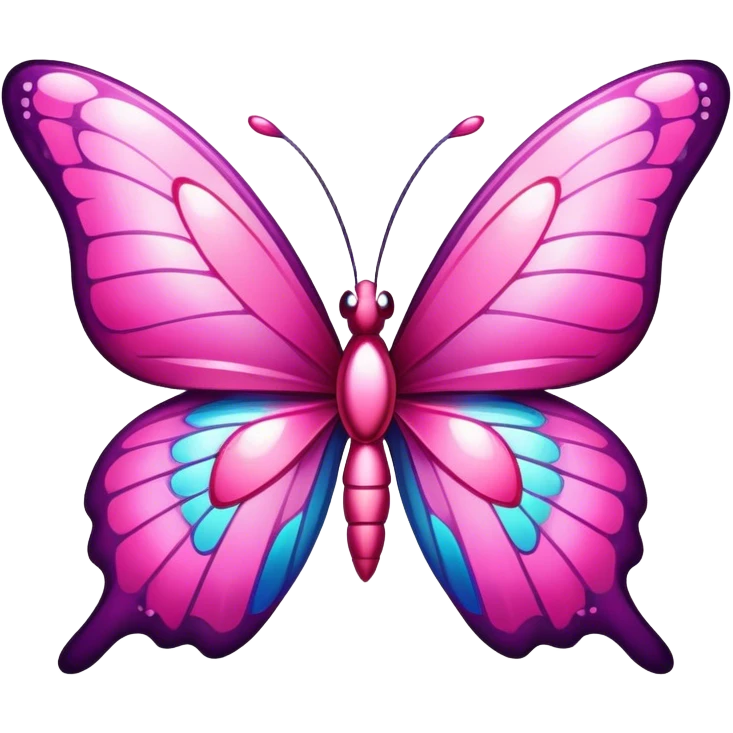 Sparkly pink butterfly emoji