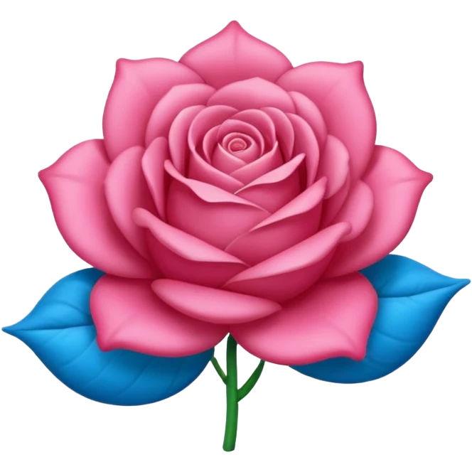 Um emoji de rosa azul emoji