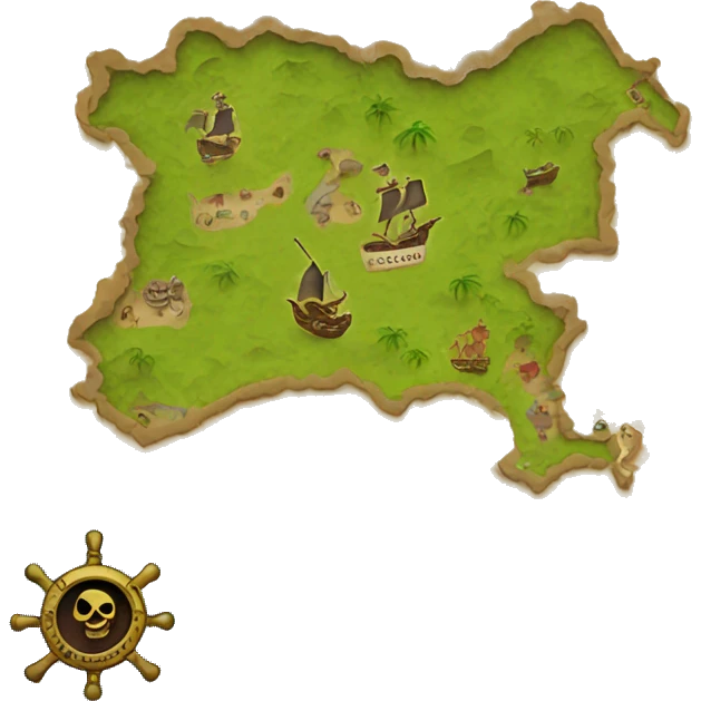 pirate map emoji