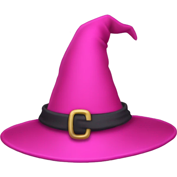 Pink witch hat emoji