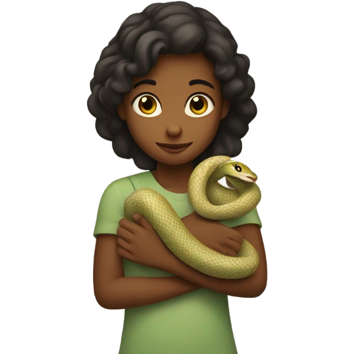 Girl with a snake emoji