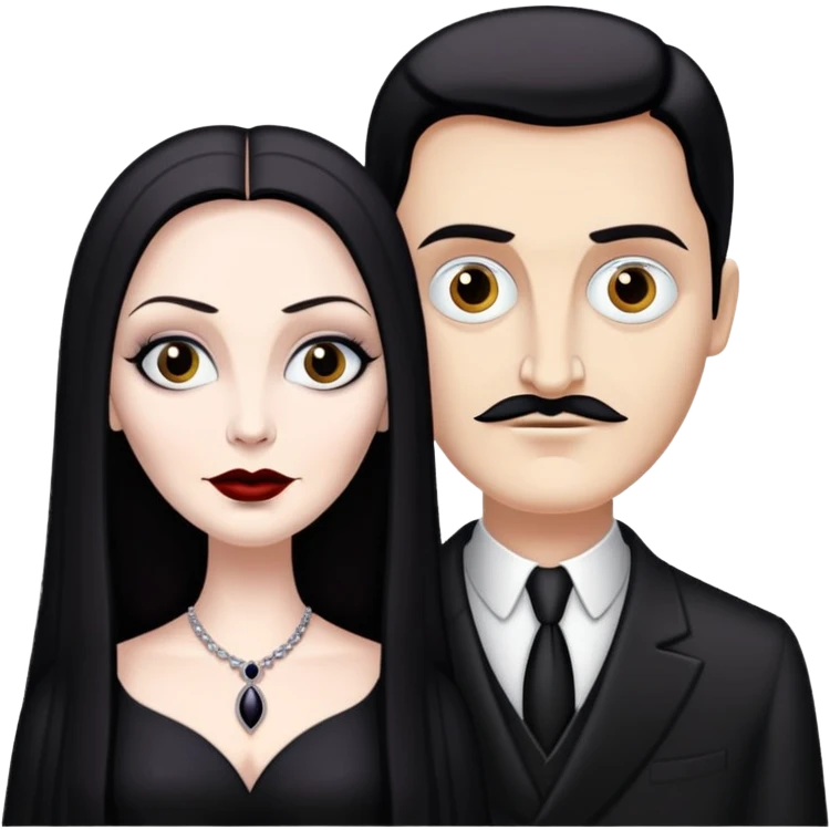 Gomez and morticia Addams  emoji