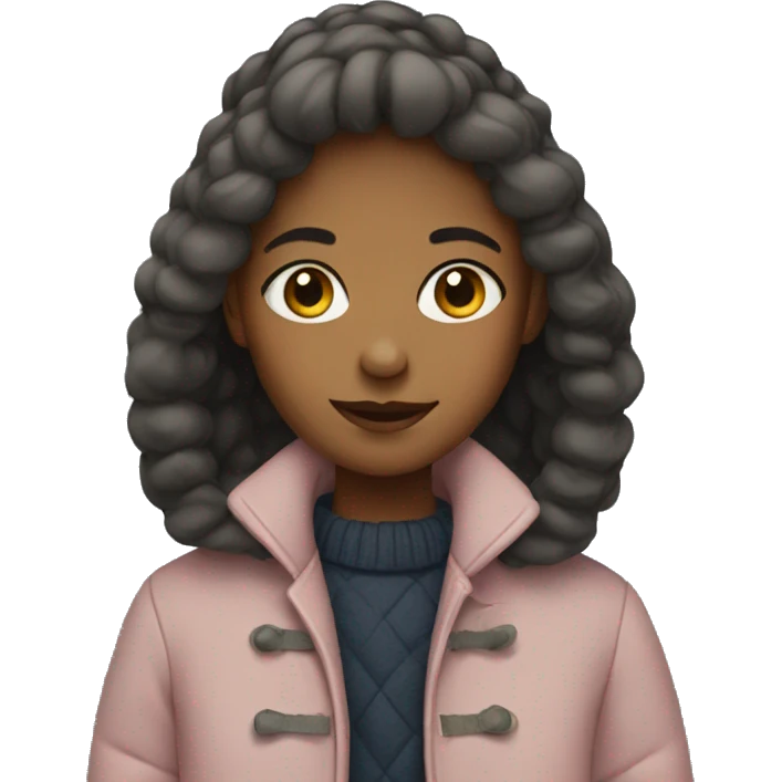 Girl wearing coat emoji