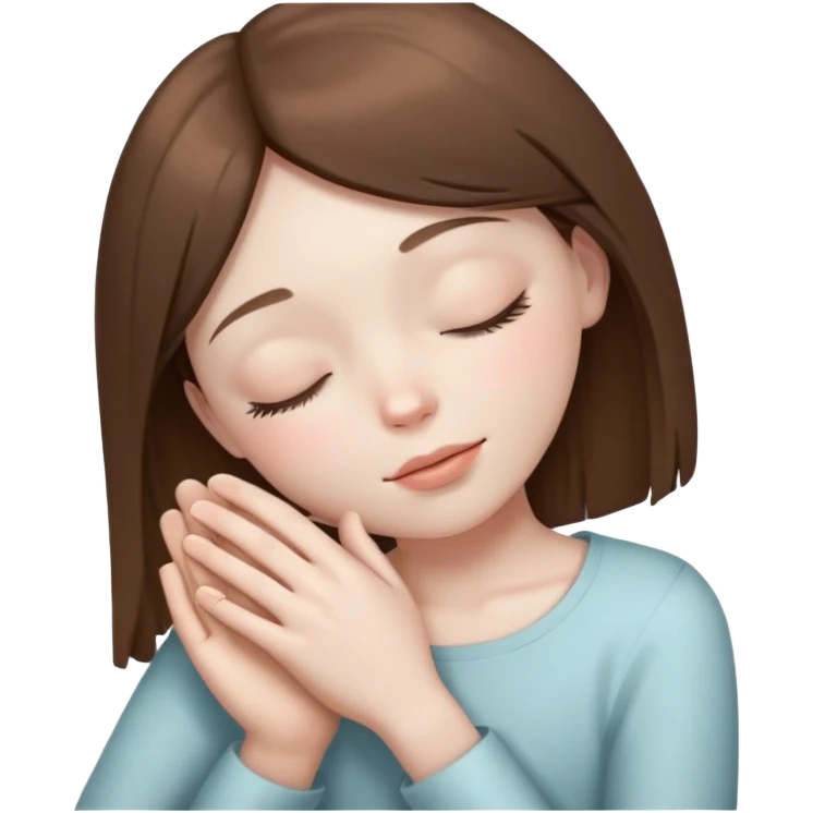 2 hands holding a girl with brown straight hairs neck with her eyes closed and her younger out like she is dead emoji