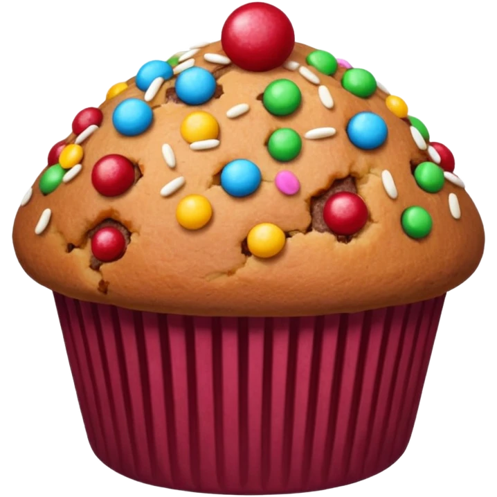 burgundy muffin candy on top emoji