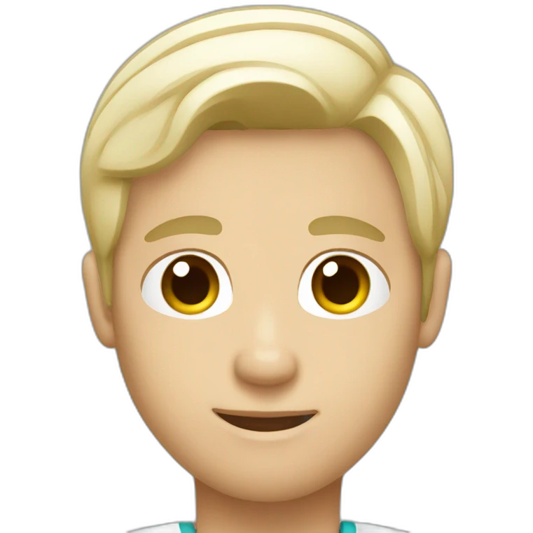 Blond bold Male nurse emoji