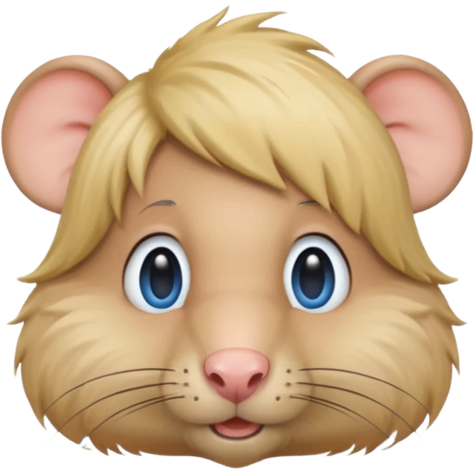 Male Rat with a blonde wig and blue eyes emoji