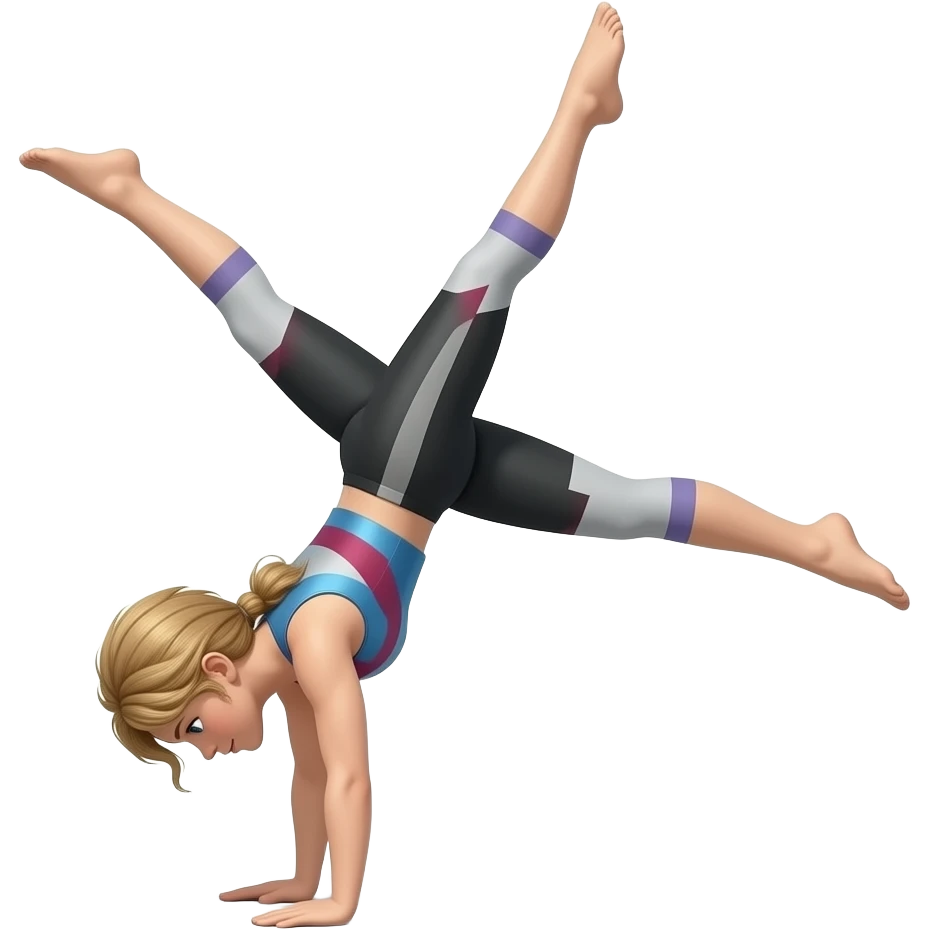 Un humano realizando una Human Flag emoji