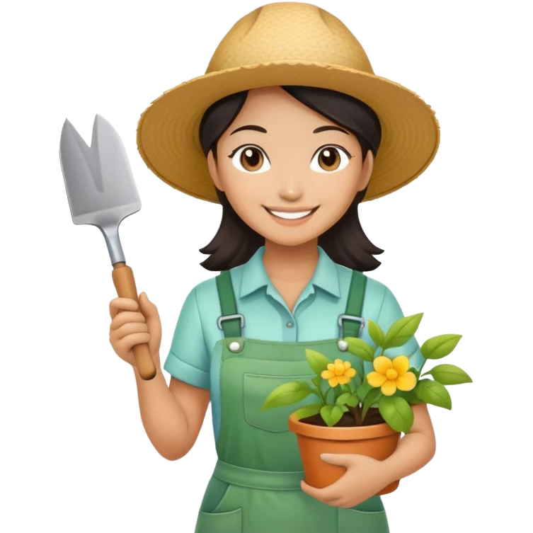 Gardener Asian female emoji
