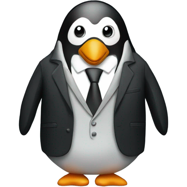 Penguin in a blazer emoji