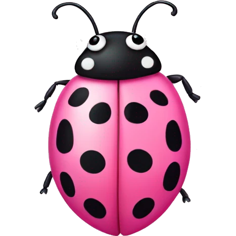 Pink ladybug with a bow emoji