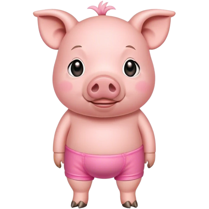 A pig with no pants on emoji