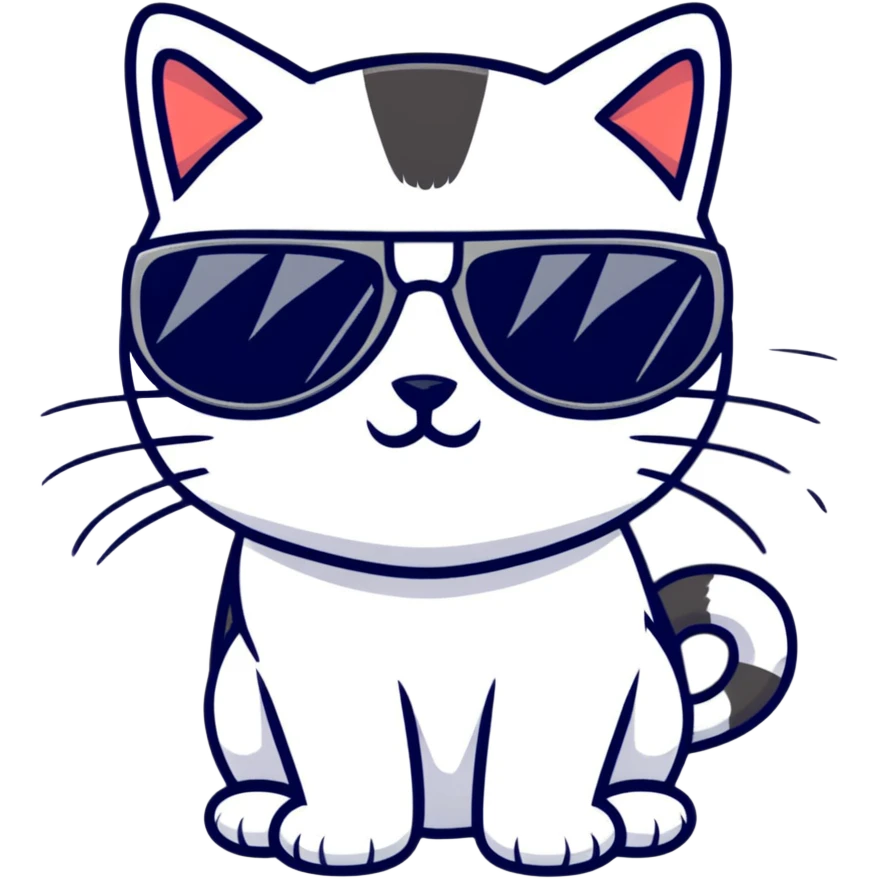 Cat with sunglasses emoji