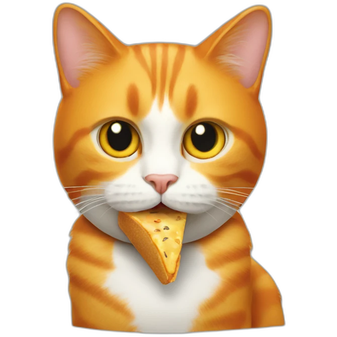 orange cat eating mcdonalds emoji