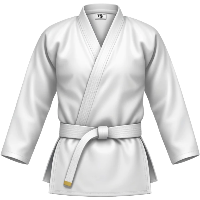 Plain white martial arts uniform, folded neatly emoji