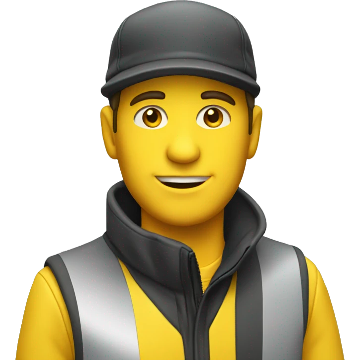 driver with yellow hat emoji