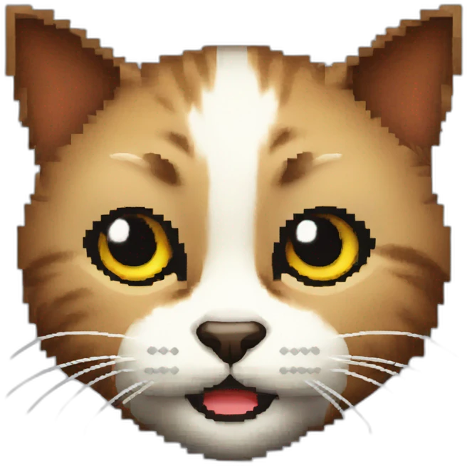 a pixel art cat emoji