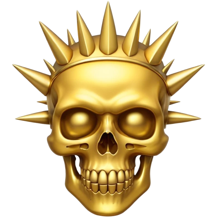 gold skull with spikes emoji